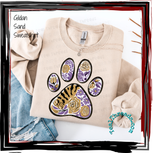 LSU Floral Pawprint