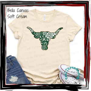 Floral Longhorn - green
