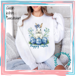 Happy Easter Toile Bunny