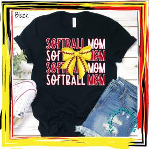 Softball Mom Coquette Bow