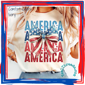 America Flag Bow