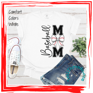 Baseball Mom Bow (Vertical)