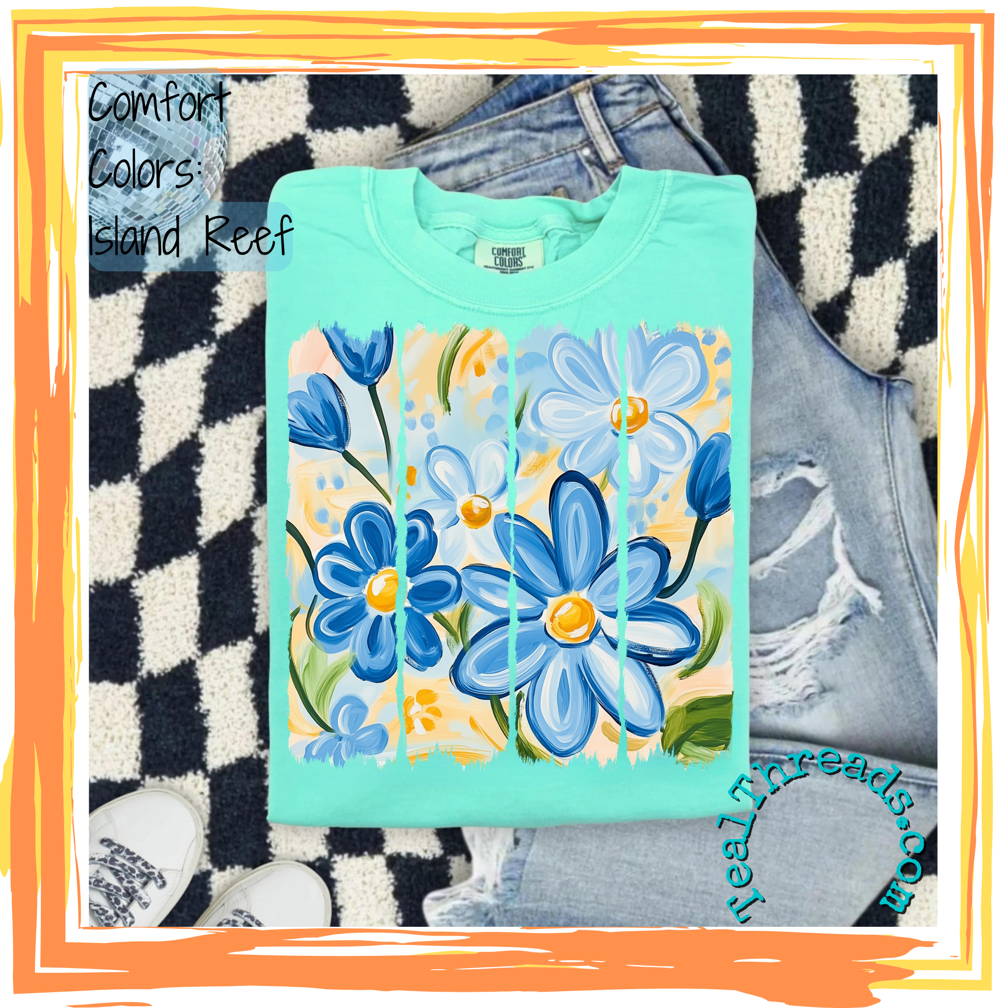 Watercolor Blue Blooms - Image 3