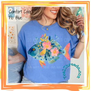 Watercolor Floral Fish
