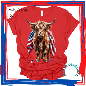 Patriotic Highland Cow